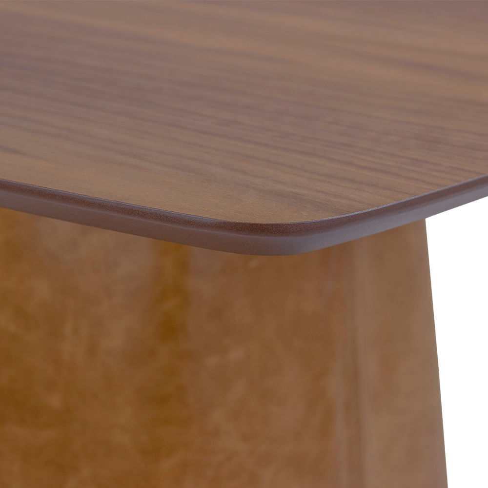 Mesa Lateral Bolero Tampo Nogueira e Base Recouro Caramelo - 1